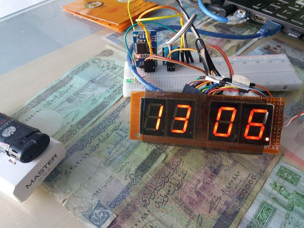 4-digit 7-segment Led Clock With Manual Adjust & Alarm, Thermometer ...