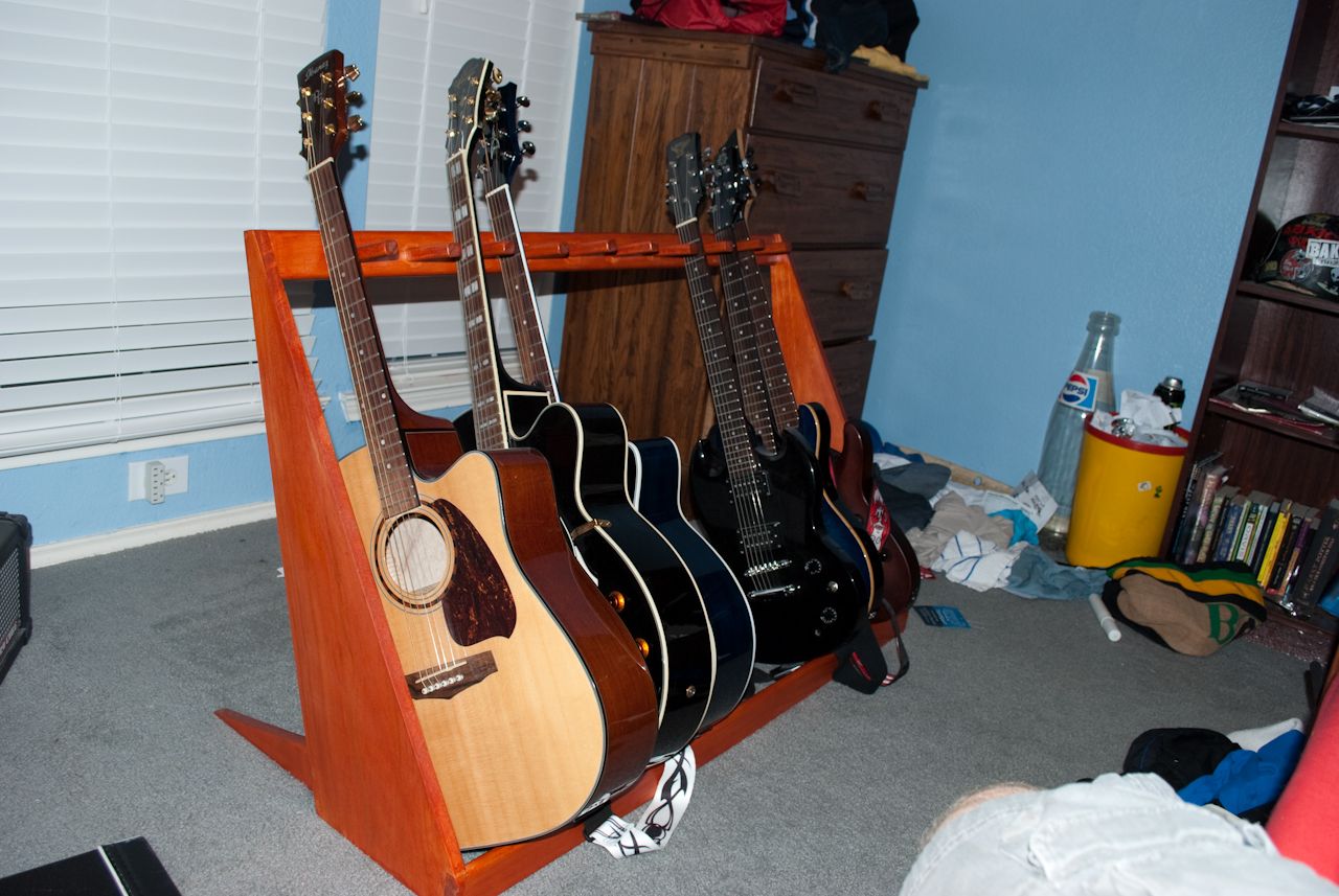 Wooden Guitar Stand