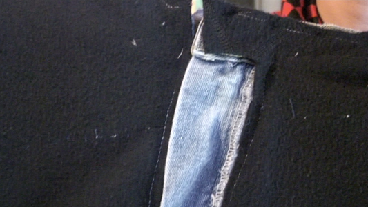 Sew Jean and Sweatshirt Together