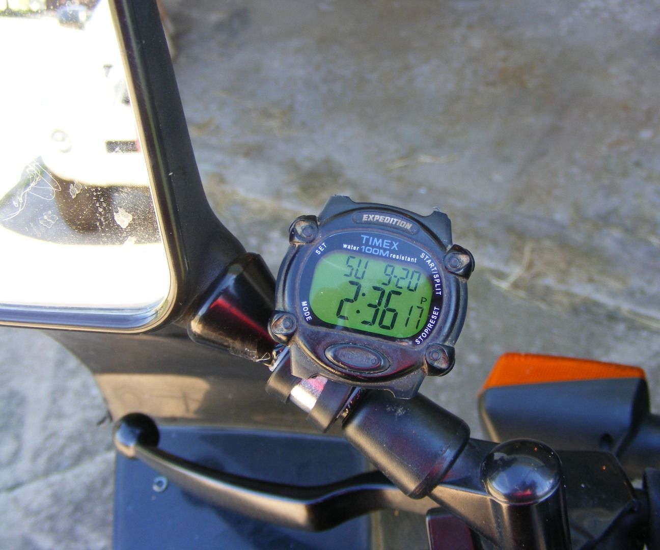 Motorcycle Mirror Mounted Watch