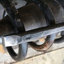 HAND FORGED Cold Chisel, From a Rusty Old Coil Spring