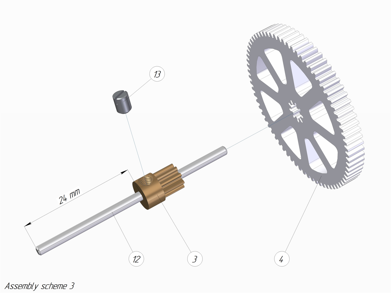 Assembling. Gearbox.