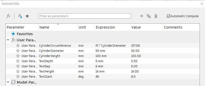 New Component and Parameters