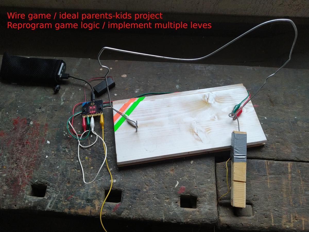 Digital Wire Game / Hot Wire Game (with Microbit)