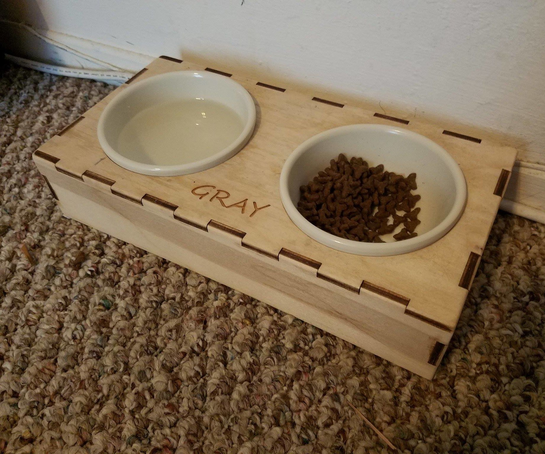 Laser Cut Cat Dish