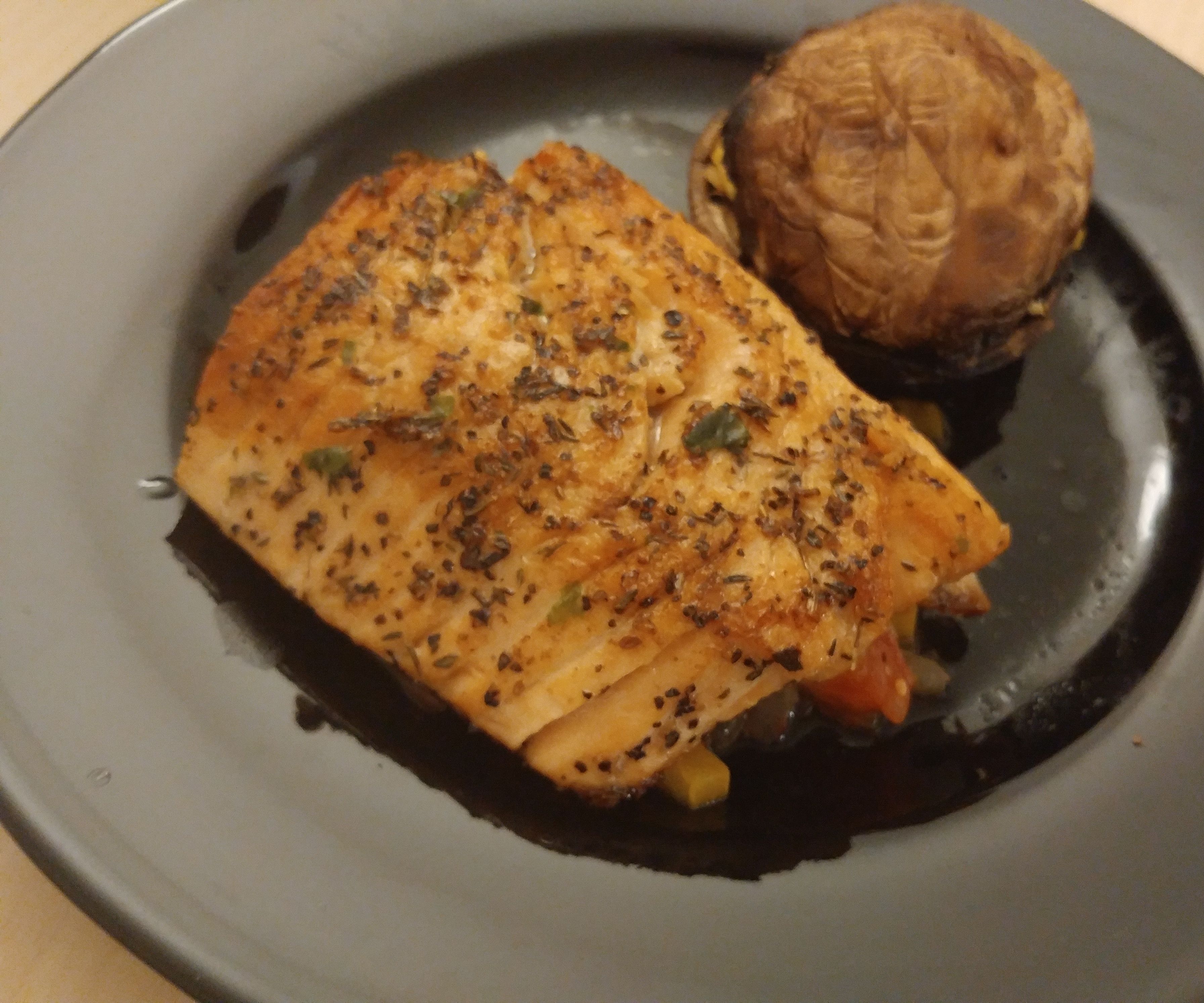 Atlantic Salmon Grill With Improvised Salsa