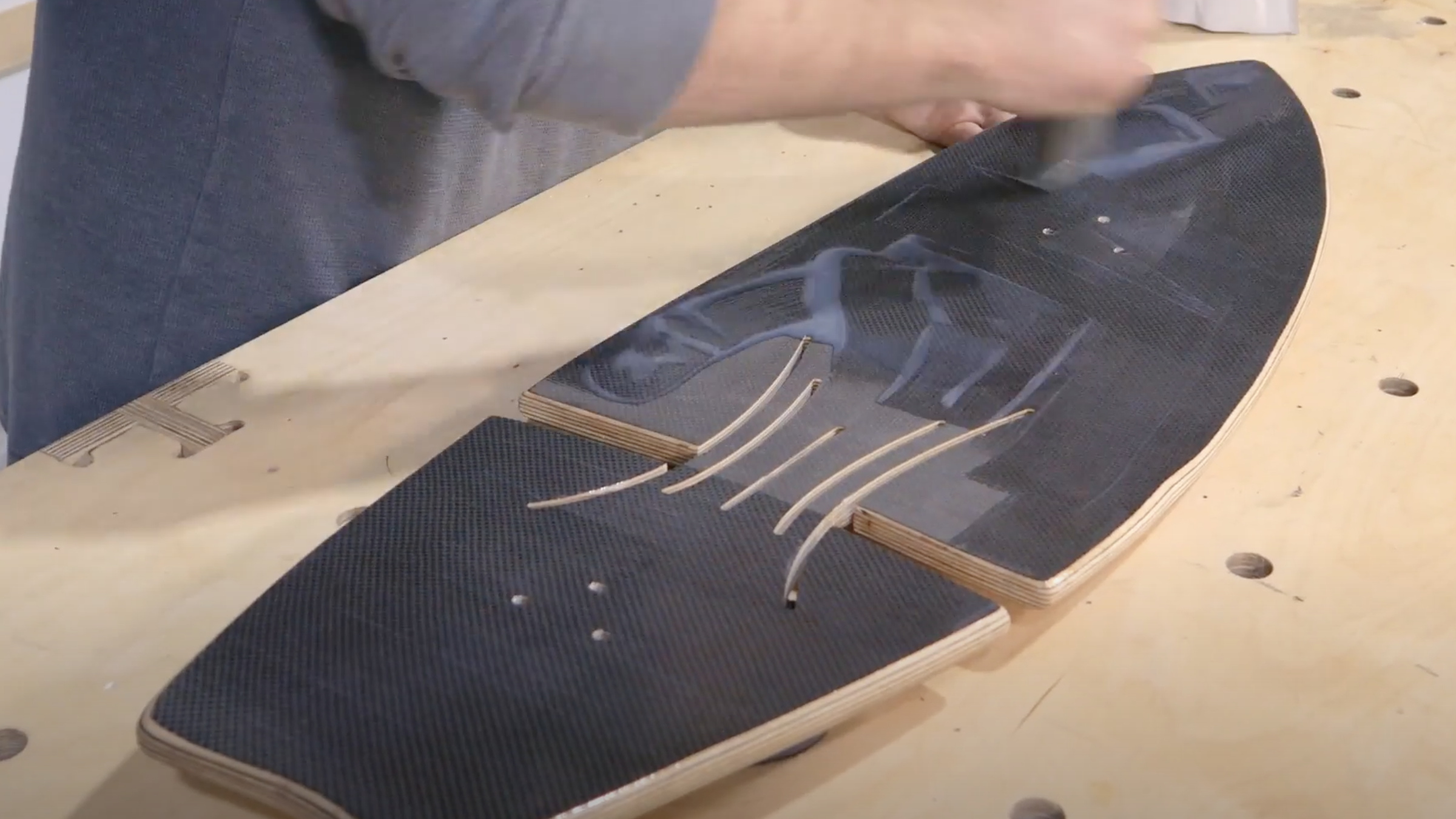 DIY Composite Layup and Vacuum Bagging Making a Carbon Fiber RipSurf