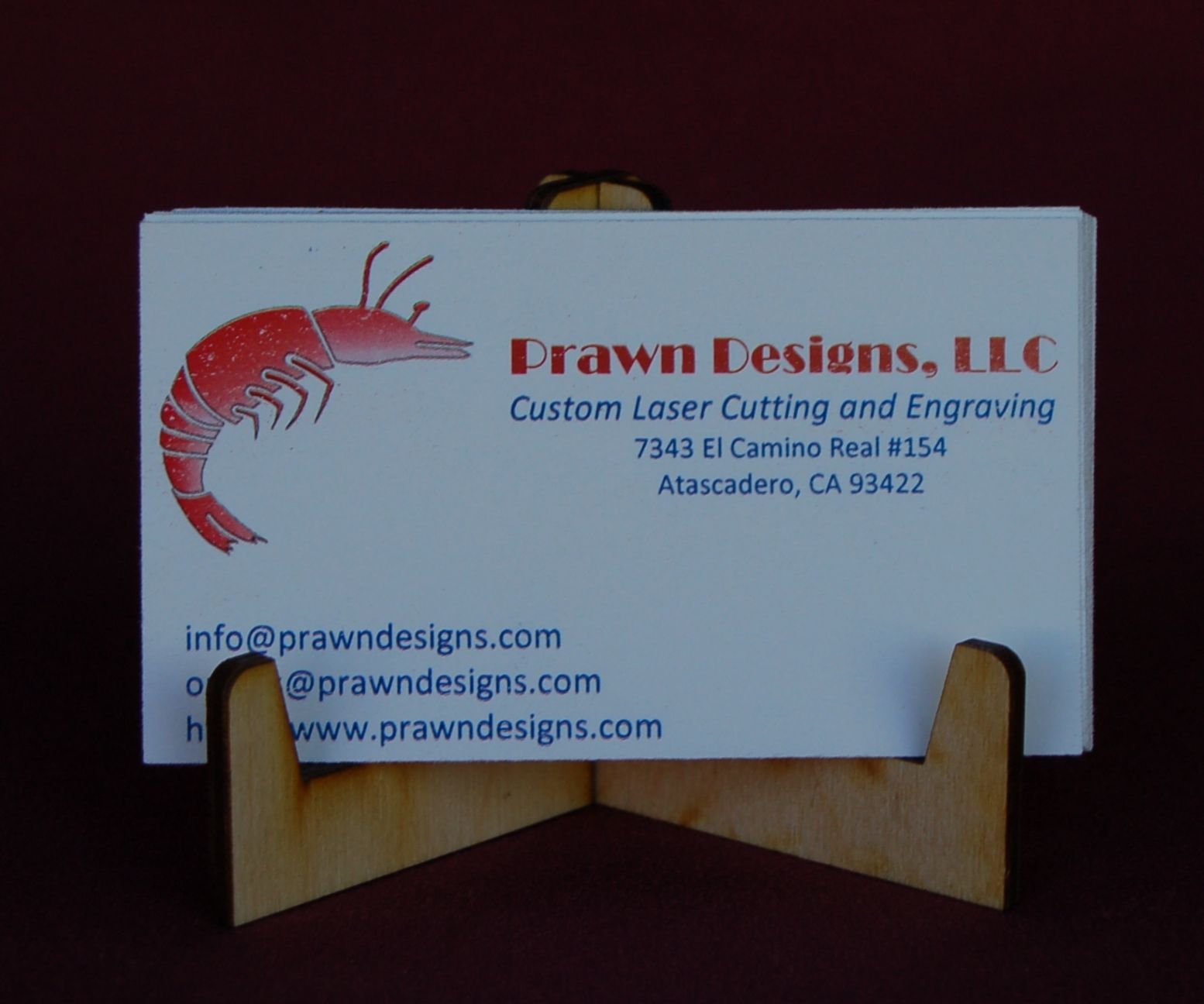 Simple Laser Cut Business Card Holder.