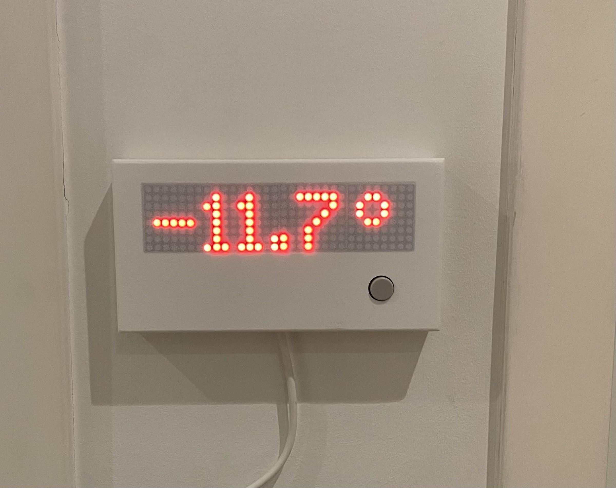 Home Assistant/ESPHome LED Matrix Temperature and Power Meter