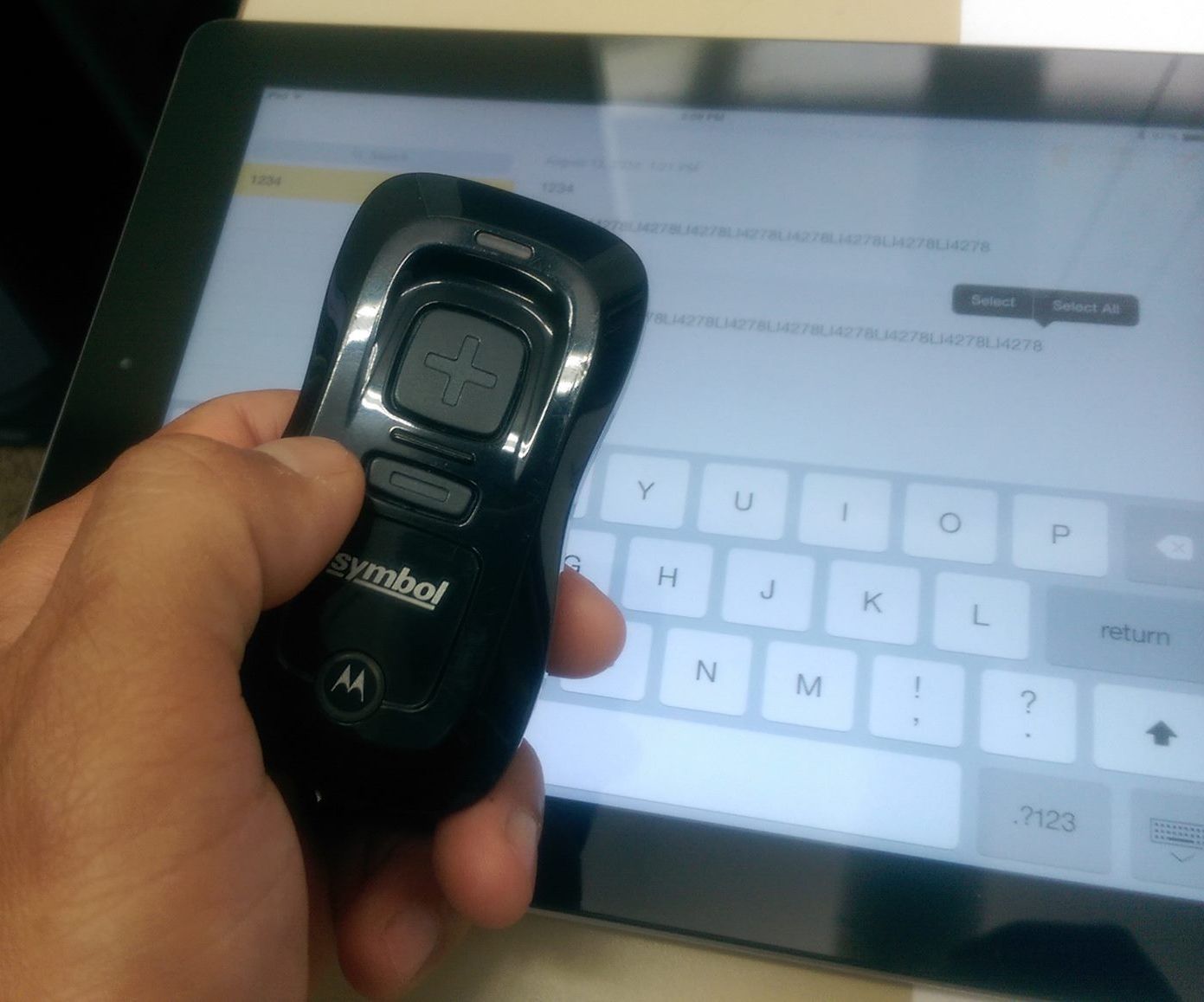 Pairing a Motorola Keychain Barcode Scanner with an iPad