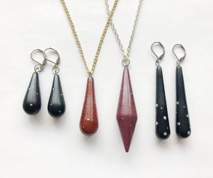 Metal-Embedded Wood Jewelry