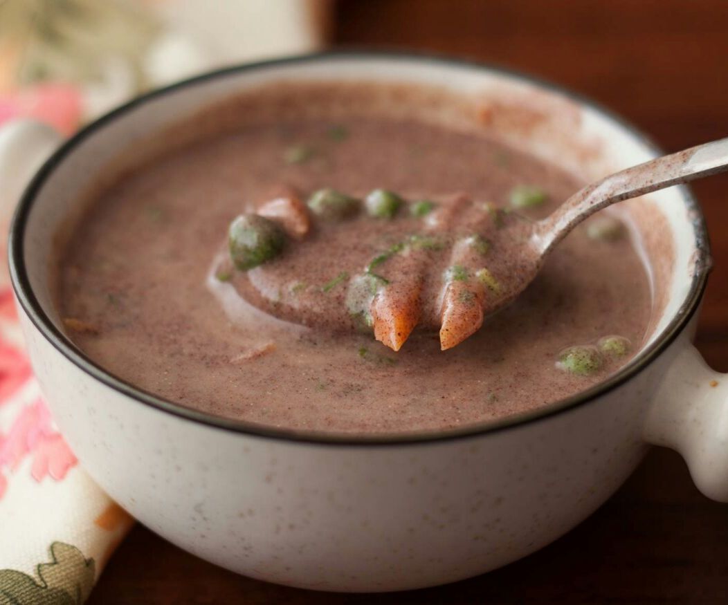  Zan (Finger Millet Porridge With Vegetables)