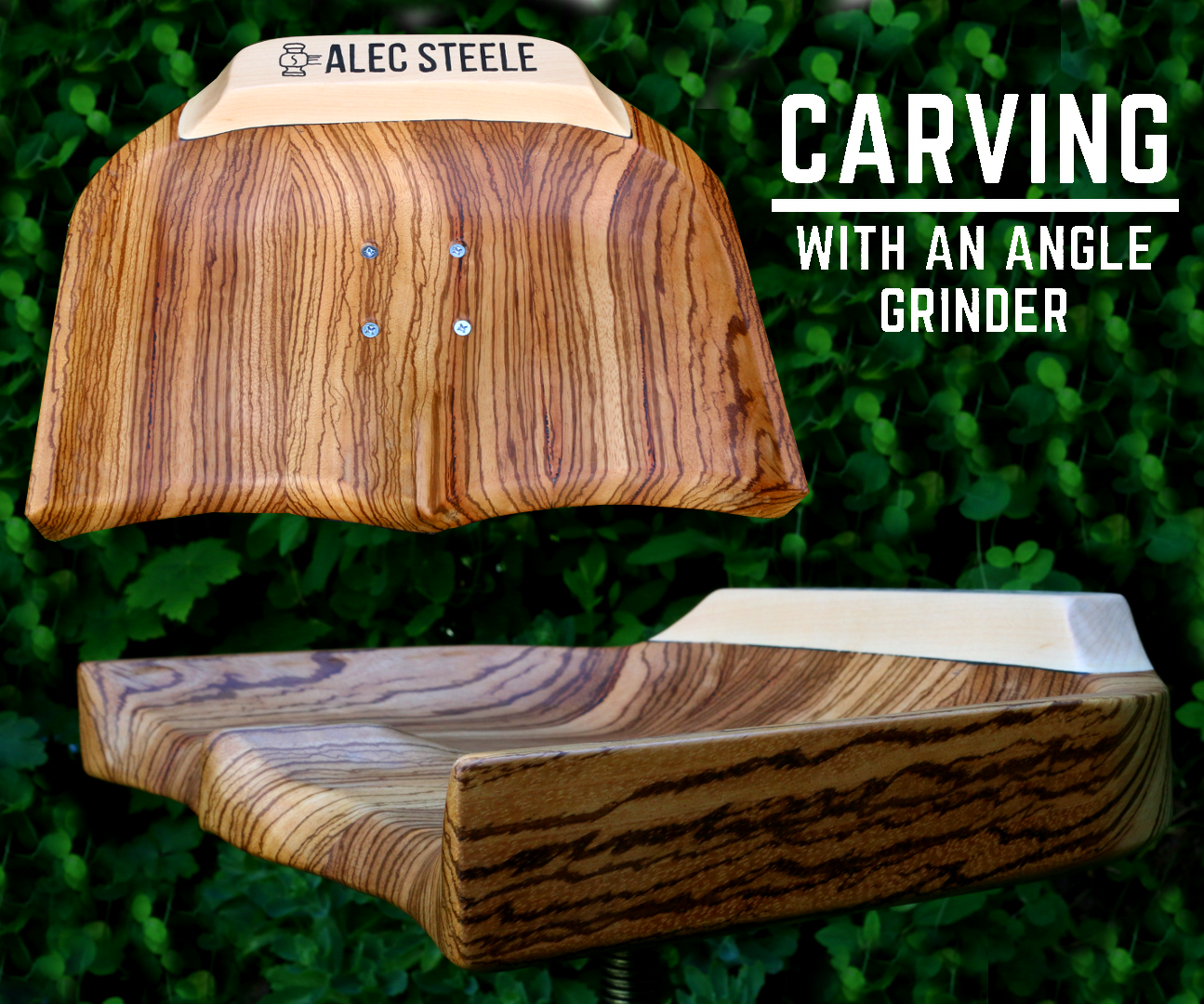 Carving a Workshop Stool With an Angle Grinder for Alec Steele