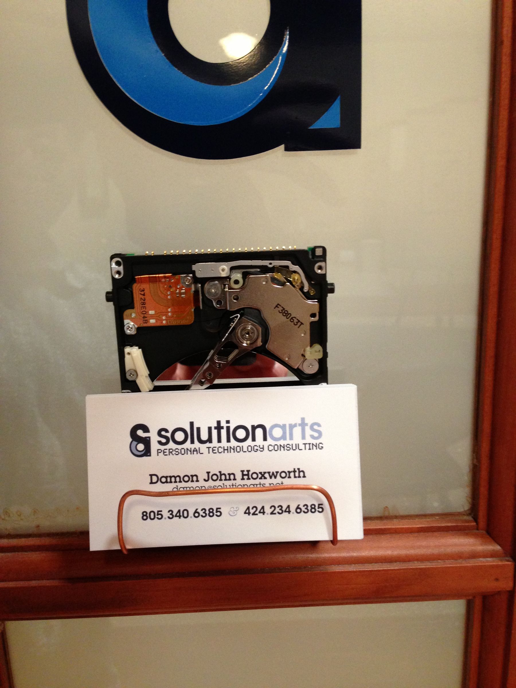 Repurposed 2.5" Hard Drive - Business Card Holder