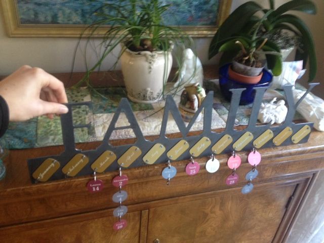 Make your own family birthday reminder