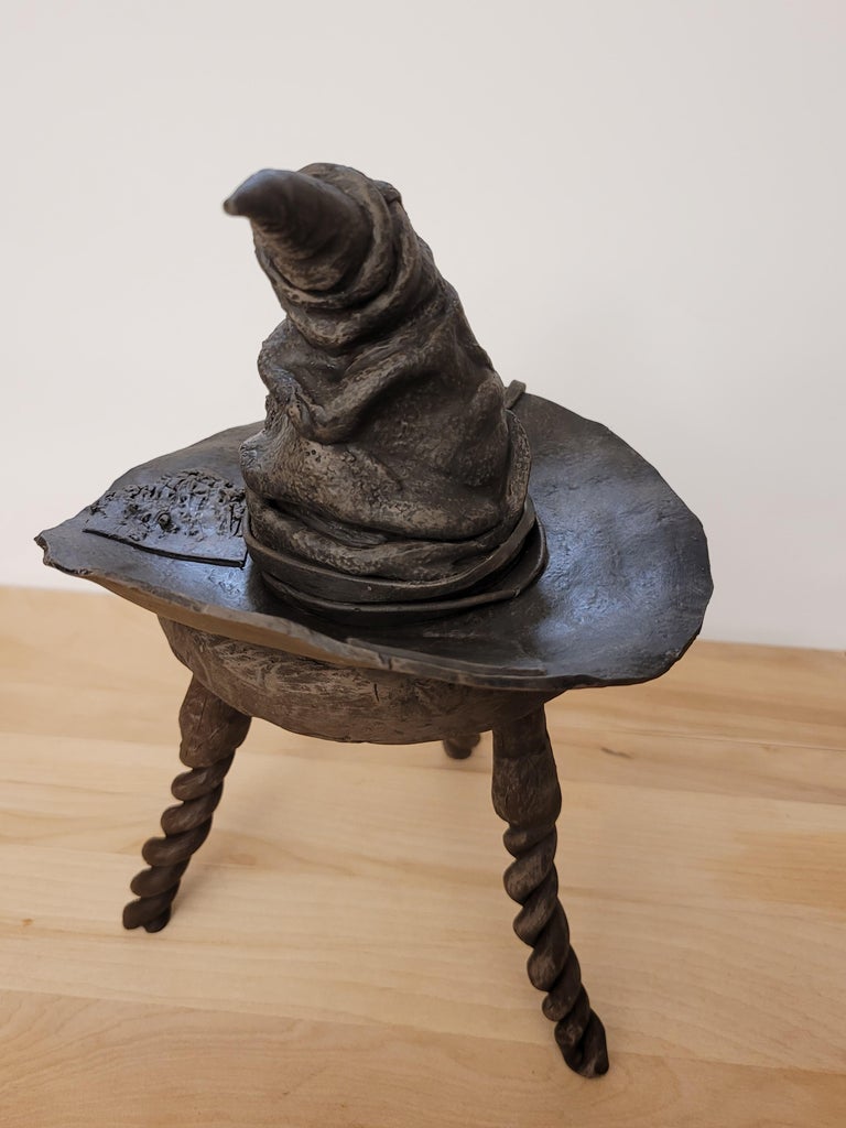 Clay Sorting Hat Pencil Holder on Stool (Harry Potter)