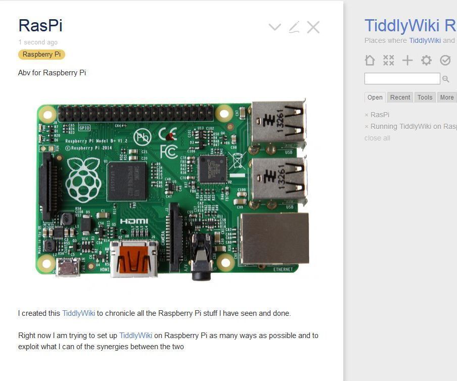 TiddlyWiki 5 on Raspberry Pi Server in 15 Minutes