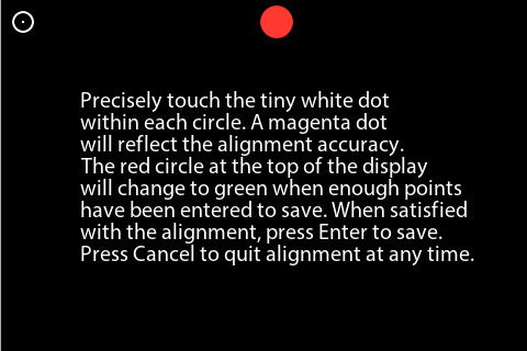 Aligning the display