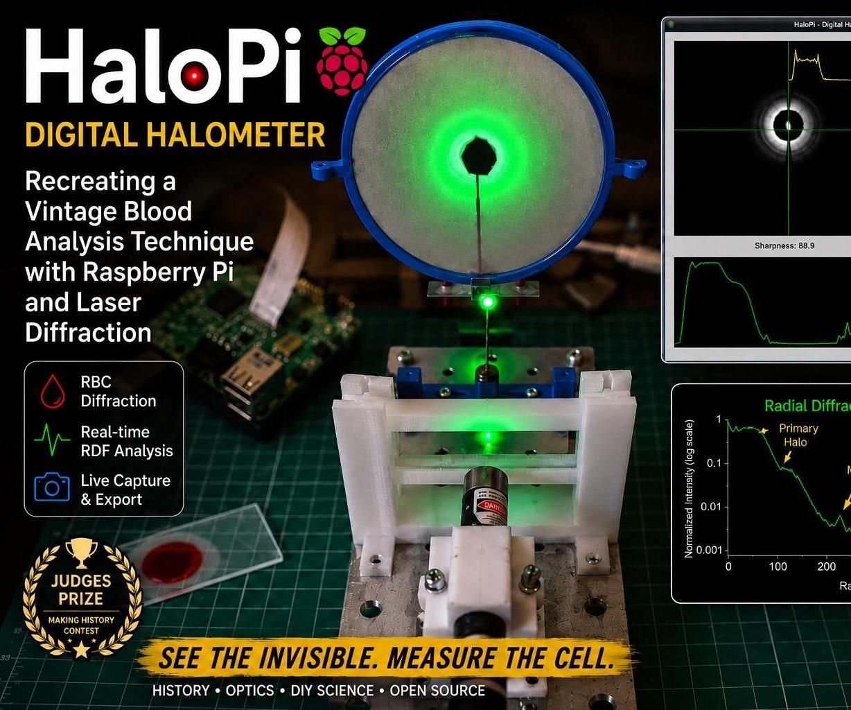 HaloPi: a Raspberry Pi Halometer for Measuring Red Blood Cells