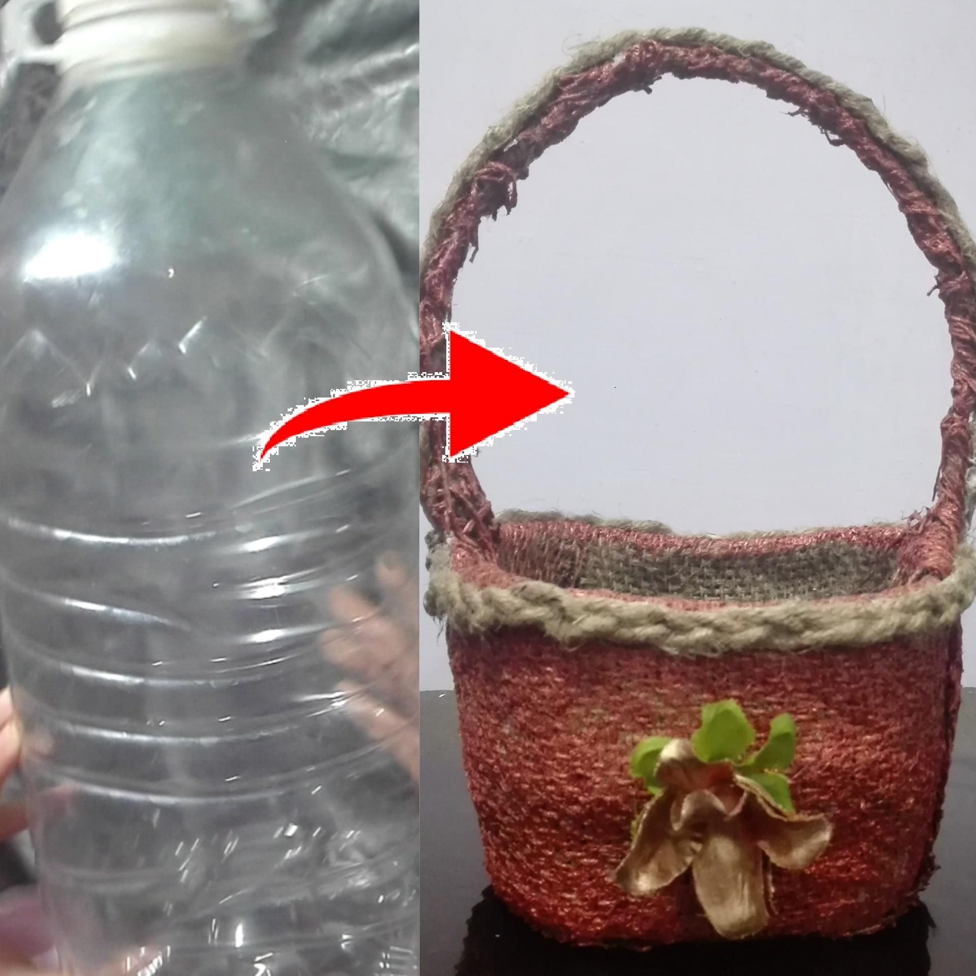 How to Make Jute Basket With Plastic BottleDIY Jute Basket 9 Steps