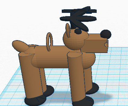 3D Printed Reindeer Ornament