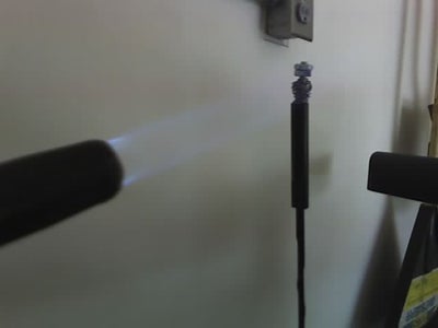 Solder the Bolt Into the Antenna