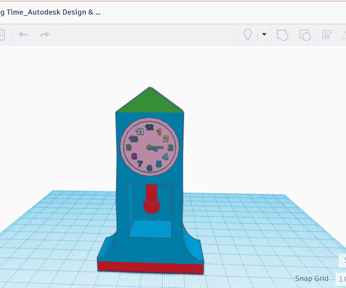 Grandfather's Clock With Tinkercad