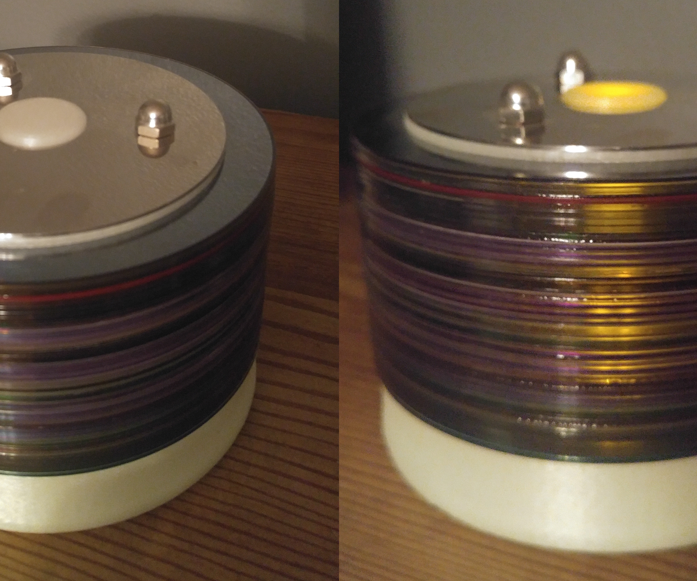 Touch Activated Recycled Glow in the Dark CD Lamp