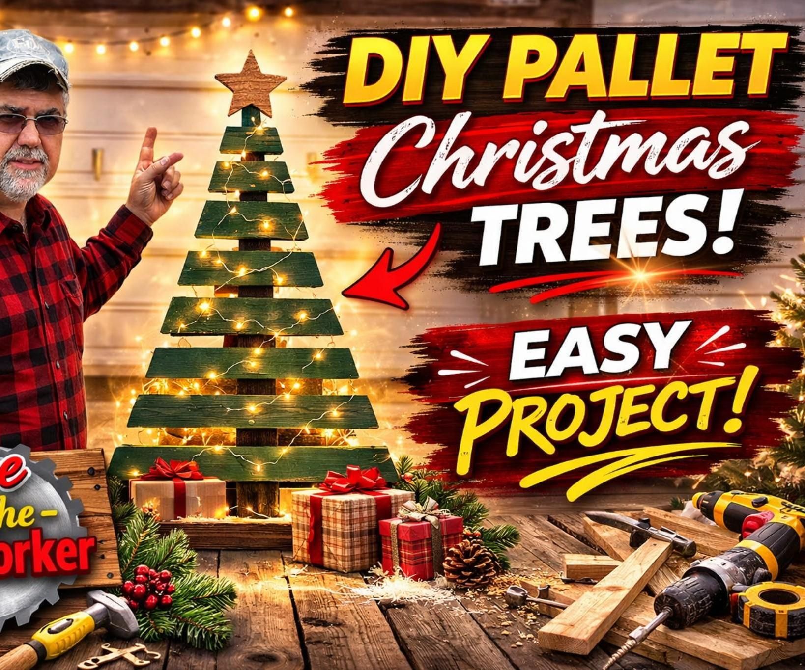 DIY Simple Pallet Christmas Trees