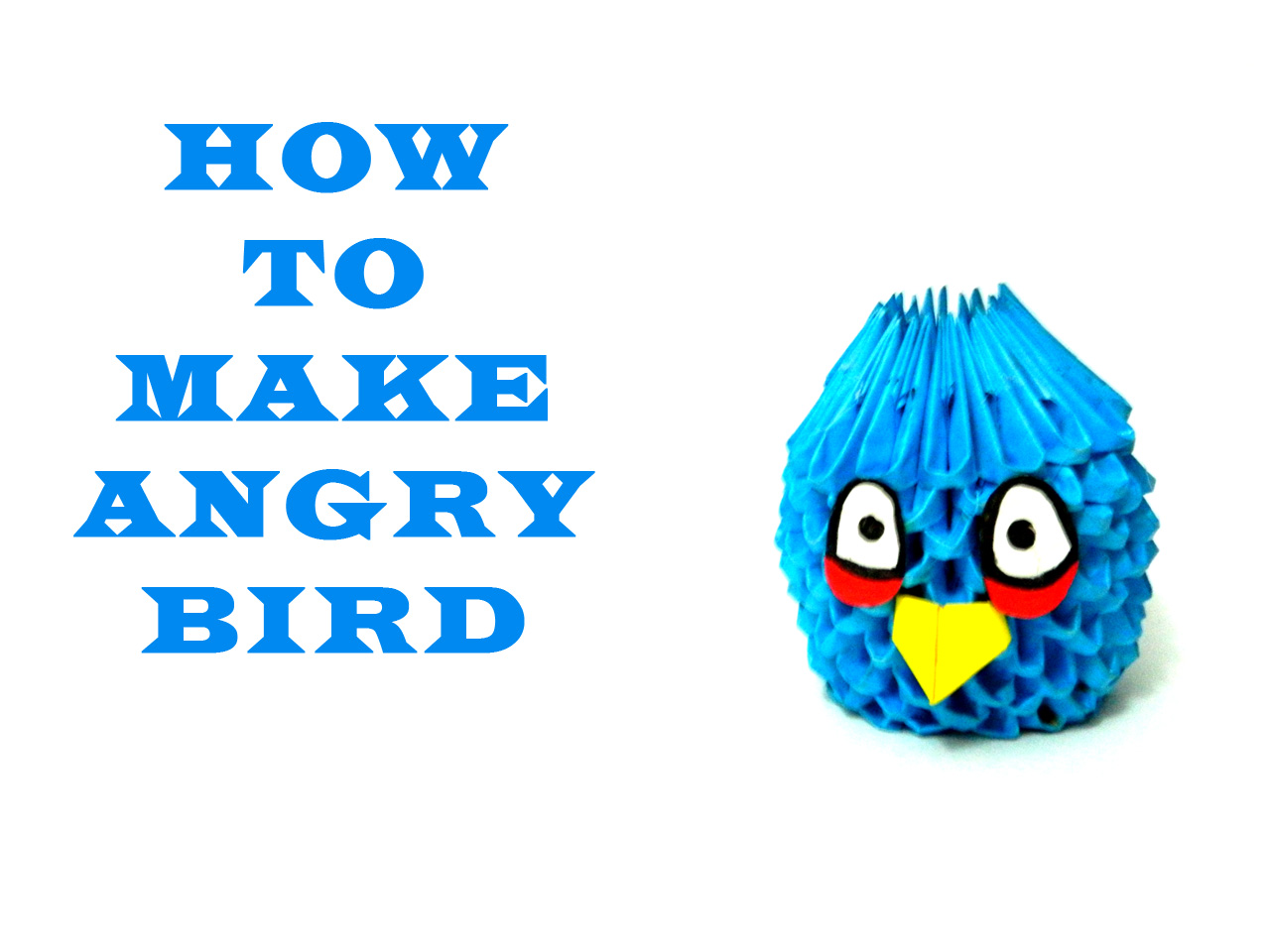 How to Make 3D Origami Angry Bird (HD)