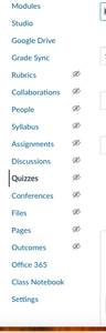Click on Quizzes on the Left Hand Sidebar. 