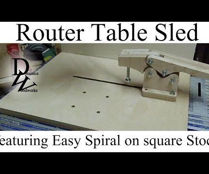 Router Table Sled - Including a Spiral From Square Stock