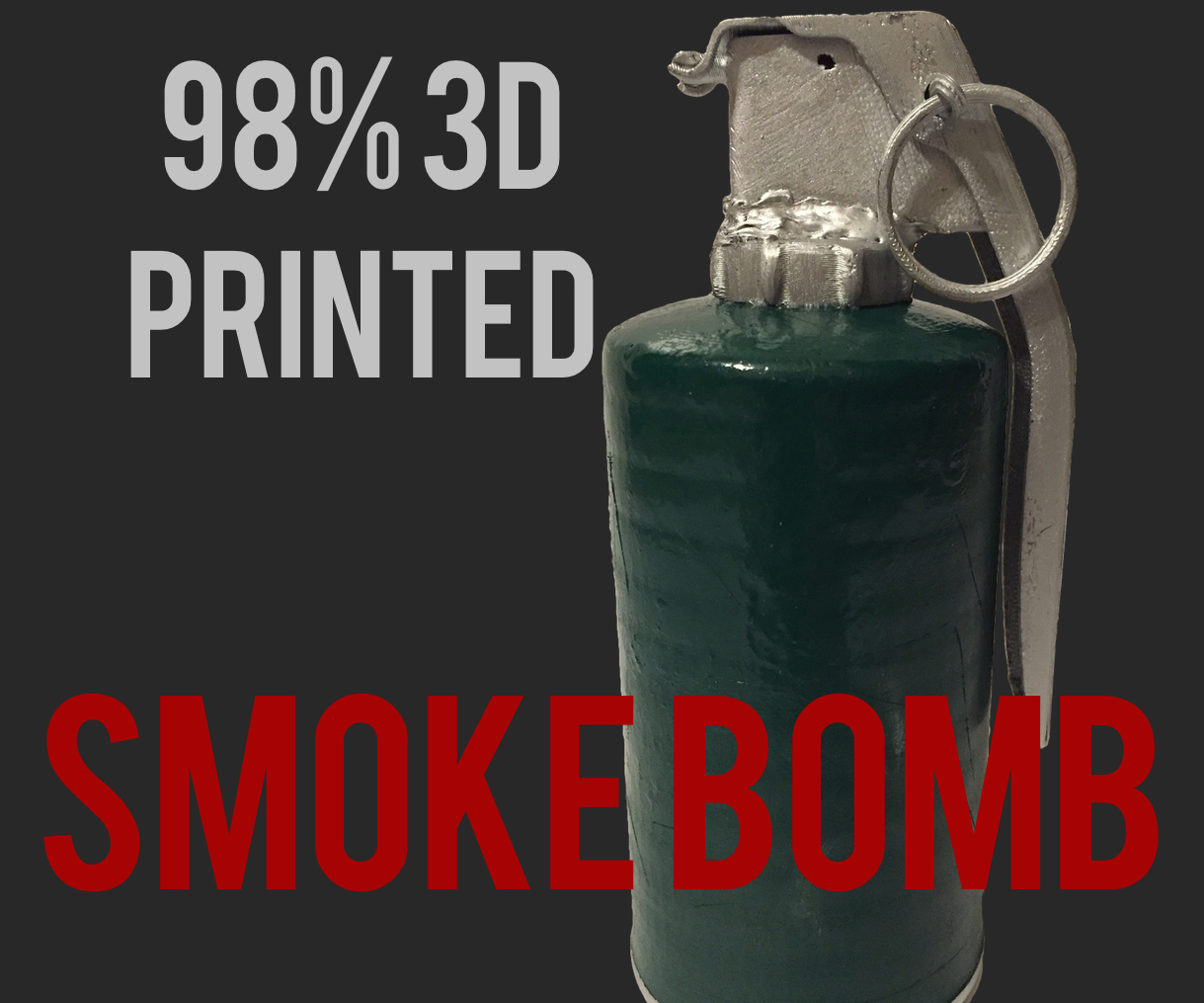 3D Printed Smoke Bomb/Grenade Movie Prop
