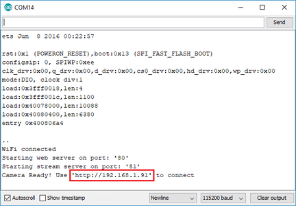 Getting IP From Serial Monitor