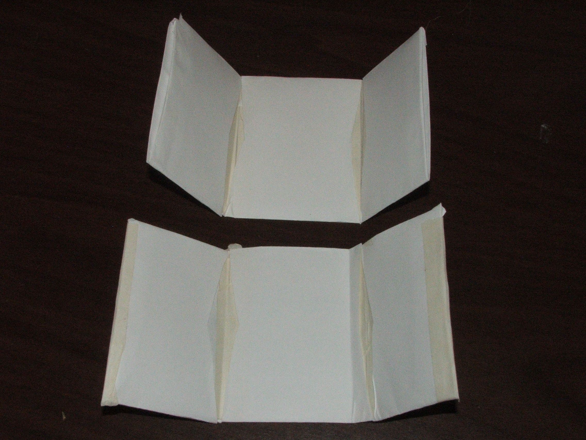 Tri-fold paper wallet.
