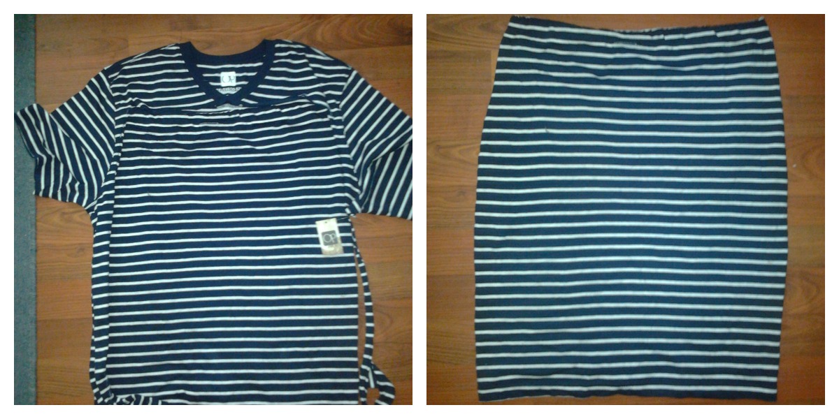 Easy T-shirt Refashion to Pencil Skirt