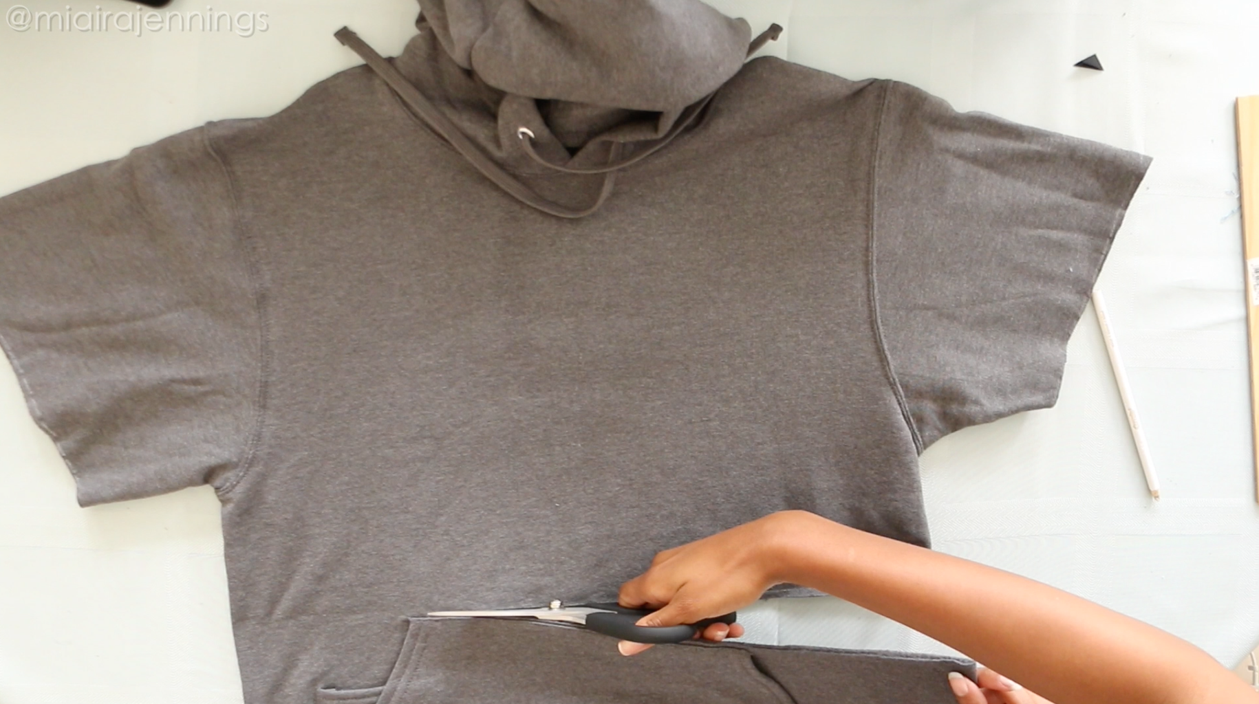 Cut crop hoodie online