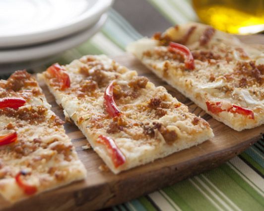 Cheese and Sausage Flat Bread