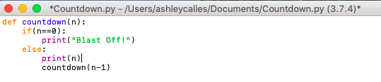 How to Write a Simple Countdown Recursive Function in Python : 10 Steps ...