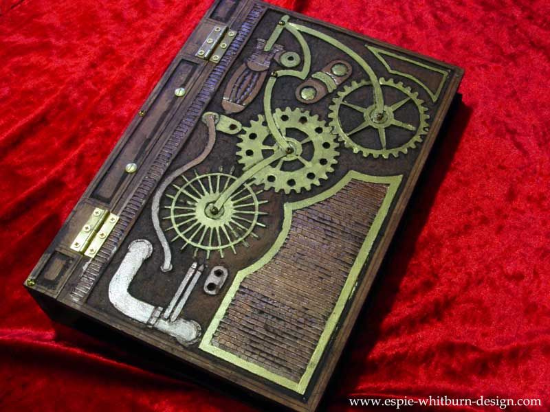 Steampunk Inspired Wood Book