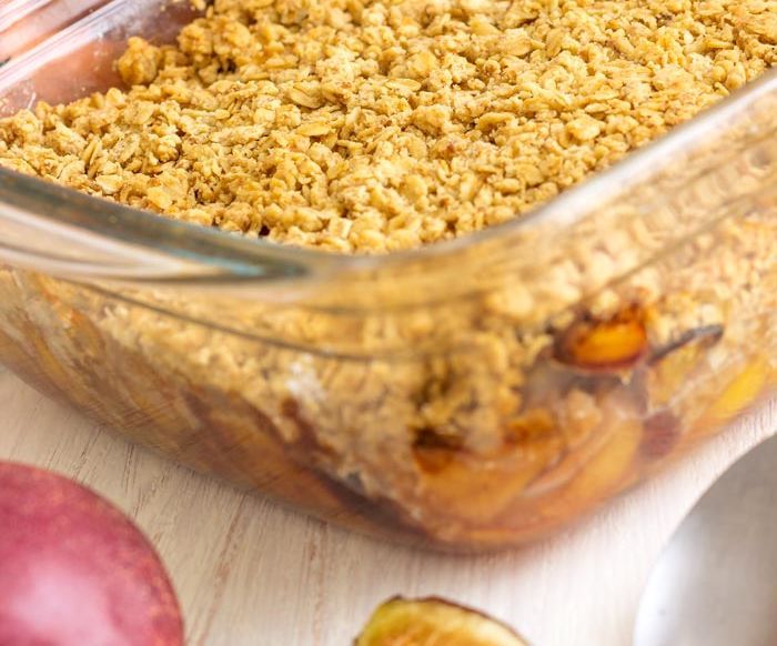 Mixed Fruit Crisp With Hazelnuts