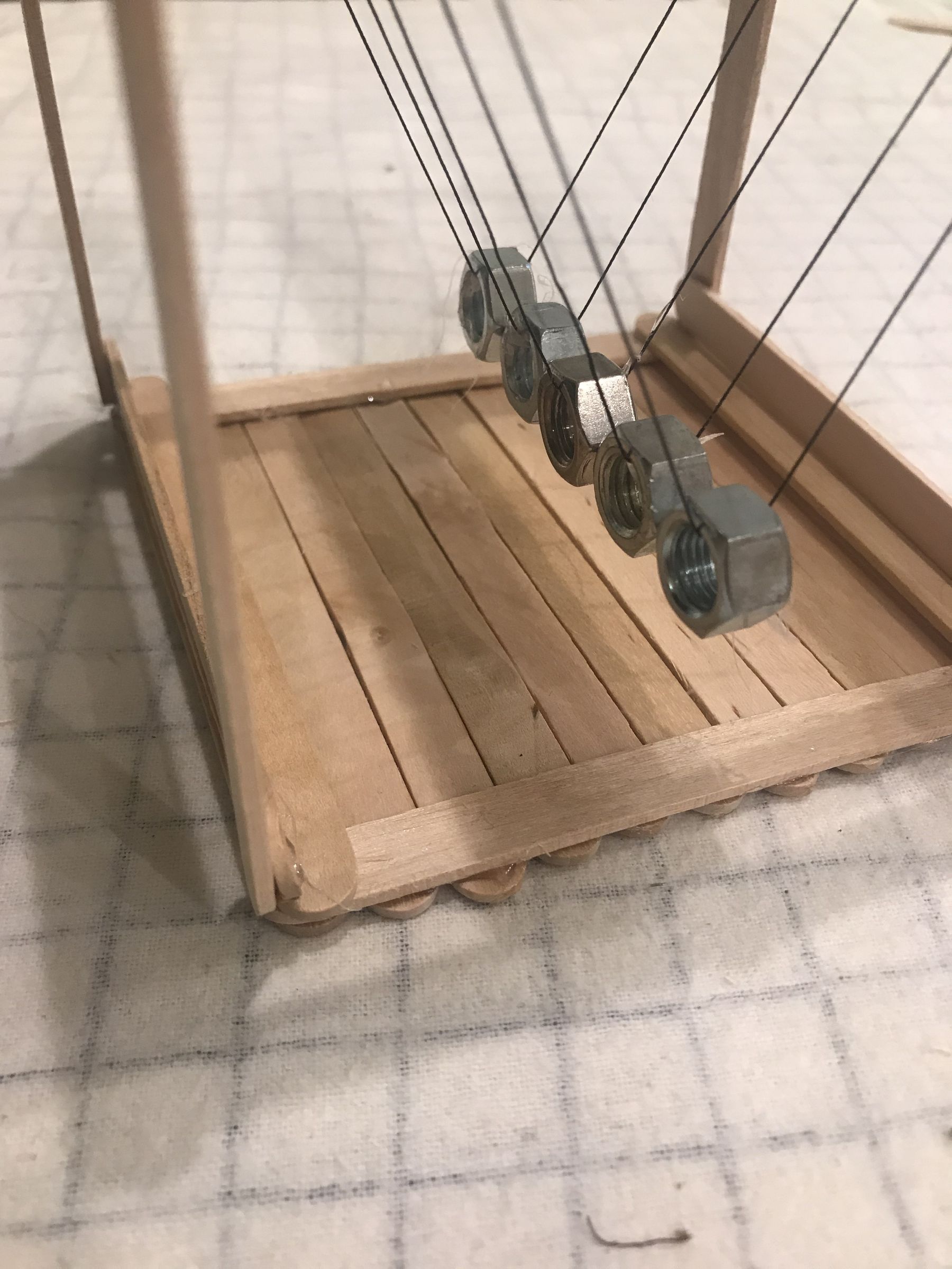 Newtons Cradle Out of Popsicle Sticks 16 Steps Instructables