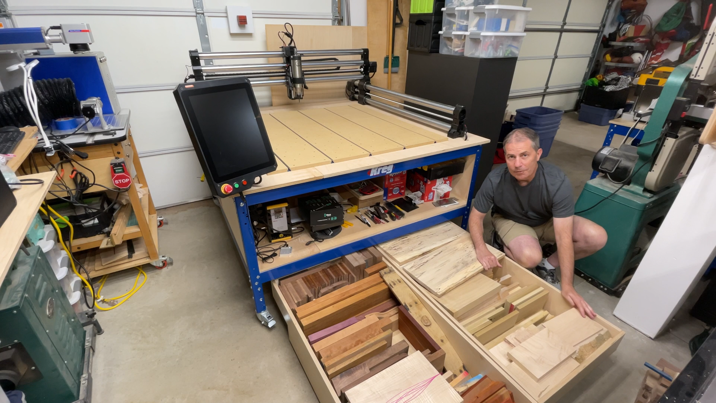 Rolling Storage Bins for CNC or Workbench Table