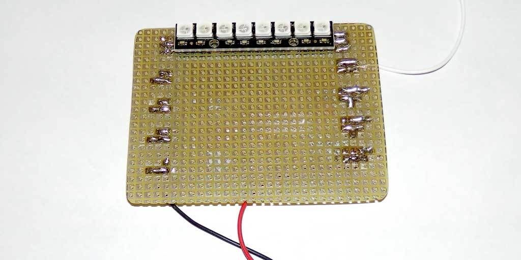 Hack in Neopixels Strips to Facilitate Soldering (I)