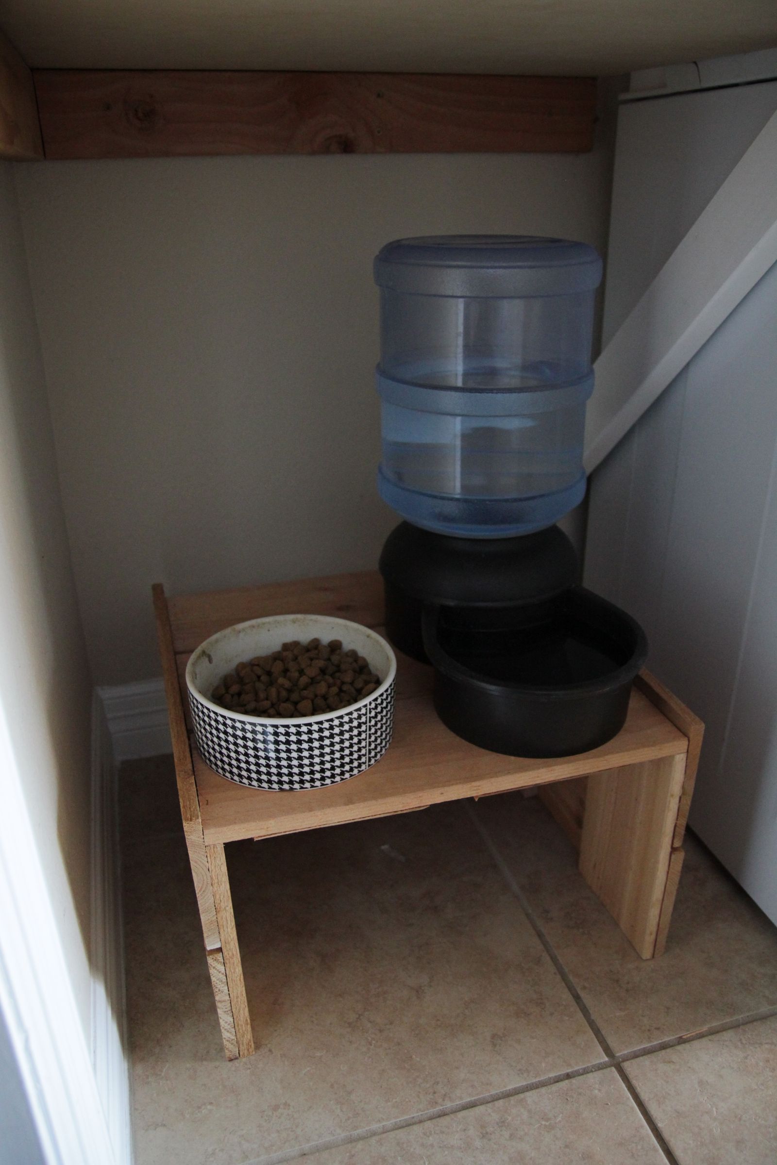 Dog Food & Water Stand