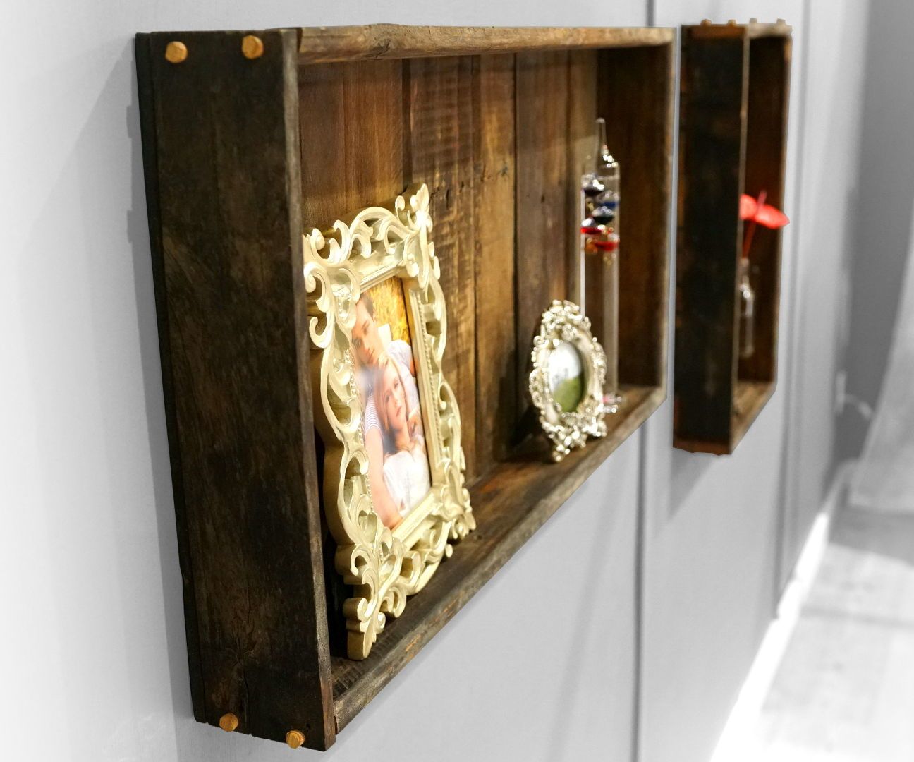 Rustic Wall Crates (from 50 Year Old Apple Bins!)