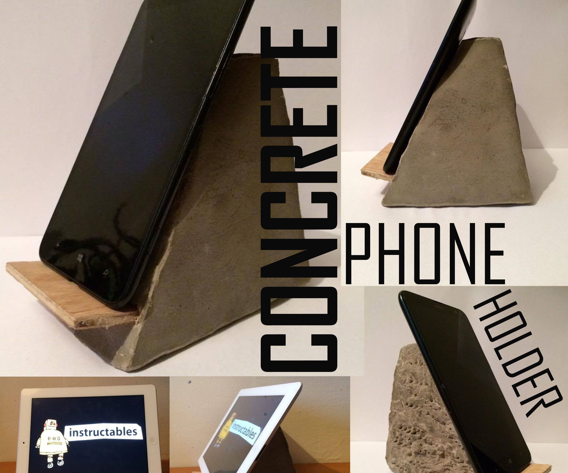 Concrete Phone Holder