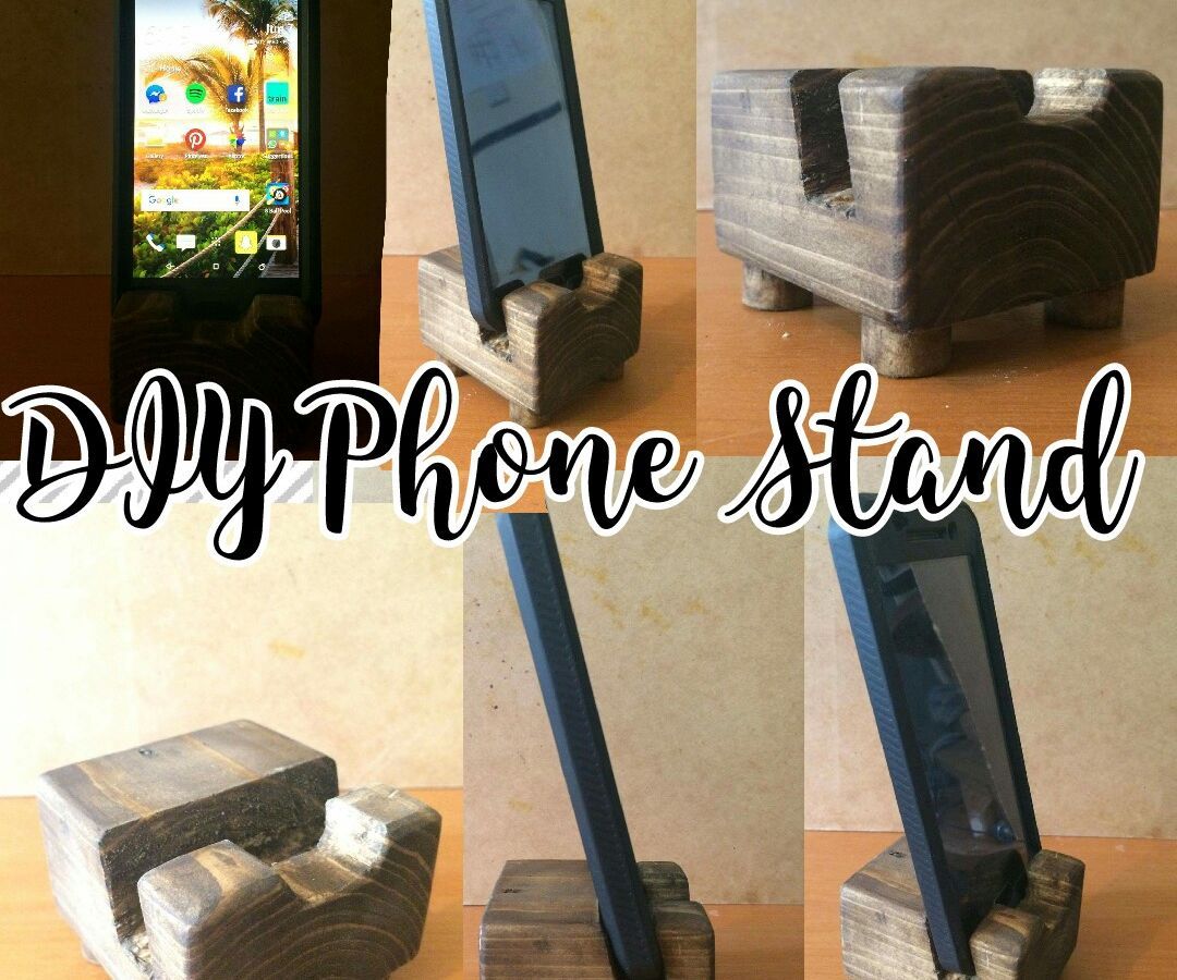 DIY Wooden Phone Stand