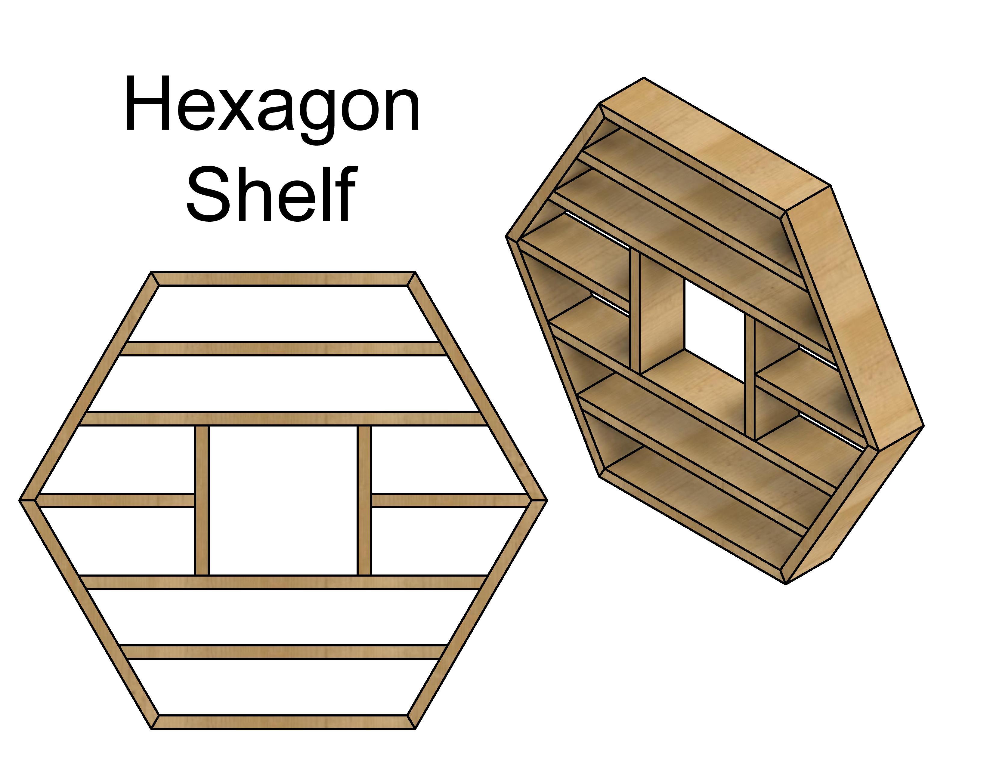 Hexagon Shelf With Inner Sections 10 Steps (with Pictures