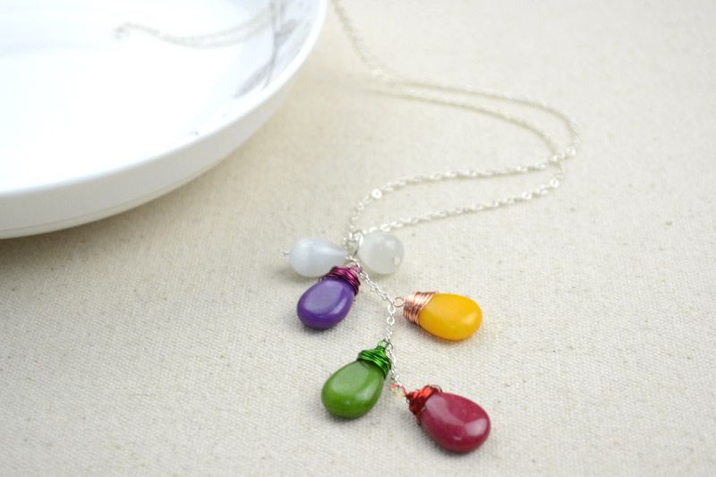 Handmade Pendants Made With Colorful Briolettes- DIY Handcrafted Fine Jewelry